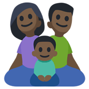 👪🏿 Emoji Familia, Tono De Piel Oscuro en Facebook 2.1.
