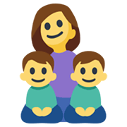 Emoji 👩‍👦‍👦 Famiglia: Donna, Bambino E Bambino su Facebook 2.1.