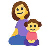 Emoji 👩‍👧 Famiglia: Donna E Bambina su Facebook 2.1.