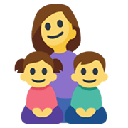 👩‍👧‍👦 Emoji Familie: Frau, Mädchen und Junge Facebook 2.1.