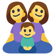 Emoji 👩‍👩‍👦 Famiglia: Donna, Donna E Bambino su Facebook 2.1.