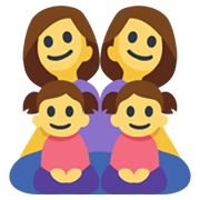 👩‍👩‍👧‍👧 Emoji Familia: Mujer, Mujer, Niña, Niña en Facebook 2.1.