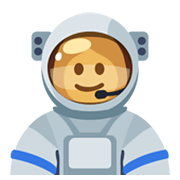 👩🏾‍🚀 Emoji Astronautin: mitteldunkle Hautfarbe Facebook 2.1.