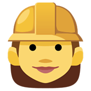 Emoji 👷‍♀️ Operaia Edile su Facebook 2.1.