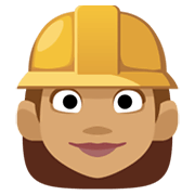 👷🏽‍♀️ Emoji Bauarbeiterin: mittlere Hautfarbe Facebook 2.1.