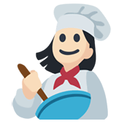 👩🏻‍🍳 Emoji Cocinera: Tono De Piel Claro en Facebook 2.1.