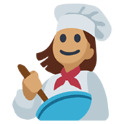 👩🏽‍🍳 Emoji Cocinera: Tono De Piel Medio en Facebook 2.1.