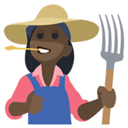 👩🏿‍🌾 Emoji Agricultora: Tono De Piel Oscuro en Facebook 2.1.