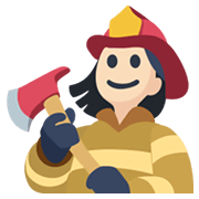 Emoji 👩🏻‍🚒 Pompiere Donna: Carnagione Chiara su Facebook 2.1.