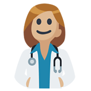 👩🏼‍⚕️ Emoji Profesional Sanitario Mujer: Tono De Piel Claro Medio en Facebook 2.1.