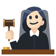 Emoji 👩🏻‍⚖️ Giudice Donna: Carnagione Chiara su Facebook 2.1.