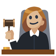 Émoji 👩🏼‍⚖️ Juge Femme : Peau Moyennement Claire sur Facebook 2.1.