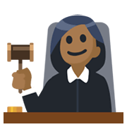 Emoji 👩🏾‍⚖️ Giudice Donna: Carnagione Abbastanza Scura su Facebook 2.1.