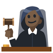 Emoji 👩🏿‍⚖️ Giudice Donna: Carnagione Scura su Facebook 2.1.