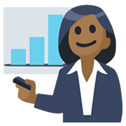 👩🏾‍💼 Emoji Oficinista Mujer: Tono De Piel Oscuro Medio en Facebook 2.1.