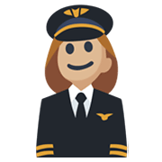 Emoji 👩🏼‍✈️ Pilota Donna: Carnagione Abbastanza Chiara su Facebook 2.1.
