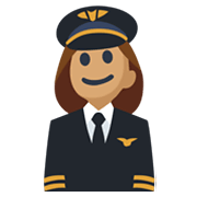 Emoji 👩🏽‍✈️ Pilota Donna: Carnagione Olivastra su Facebook 2.1.