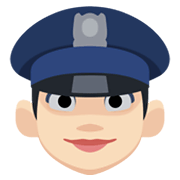 👮🏻‍♀️ Emoji Policial Mulher: Pele Clara na Facebook 2.1.