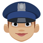 👮🏼‍♀️ Emoji Polizistin: mittelhelle Hautfarbe Facebook 2.1.