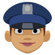 Emoji 👮🏽‍♀️ Poliziotta: Carnagione Olivastra su Facebook 2.1.