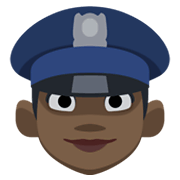 Émoji 👮🏿‍♀️ Policière : Peau Foncée sur Facebook 2.1.