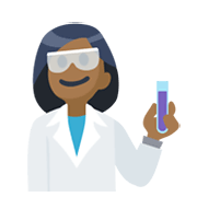 👩🏾‍🔬 Emoji Wissenschaftlerin: mitteldunkle Hautfarbe Facebook 2.1.
