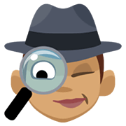 Emoji 🕵🏽‍♀️ Investigatrice: Carnagione Olivastra su Facebook 2.1.