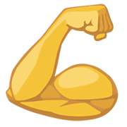 Émoji 💪 Biceps Contracté sur Facebook 2.1.