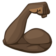 💪🏿 Emoji Bíceps Flexionado: Tono De Piel Oscuro en Facebook 2.1.