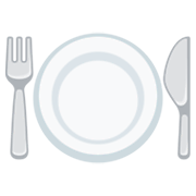 🍽️ Emoji Teller mit Messer und Gabel Facebook 2.1.