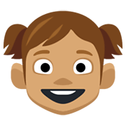 Emoji 👧🏽 Bambina: Carnagione Olivastra su Facebook 2.1.