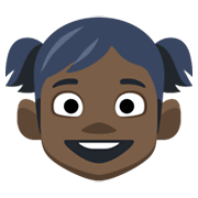 👧🏿 Emoji Mädchen: dunkle Hautfarbe Facebook 2.1.