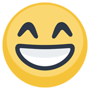 Emoji 😁 Faccina Raggiante Con Occhi Felici su Facebook 2.1.
