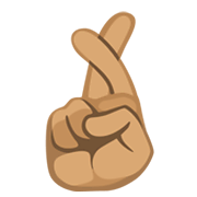 🤞🏽 Emoji Dedos Cruzados: Tono De Piel Medio en Facebook 2.1.