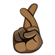 🤞🏿 Emoji Dedos Cruzados: Tono De Piel Oscuro en Facebook 2.1.