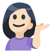 💁🏻 Emoji Infoschalter-Mitarbeiter(in): helle Hautfarbe Facebook 2.1.