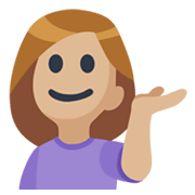 💁🏼 Emoji Persona De Mostrador De Información: Tono De Piel Claro Medio en Facebook 2.1.