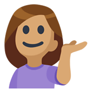 💁🏽 Emoji Persona De Mostrador De Información: Tono De Piel Medio en Facebook 2.1.