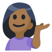 Emoji 💁🏾 Persona Al Punto Informazioni: Carnagione Abbastanza Scura su Facebook 2.1.