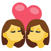 👩‍❤️‍💋‍👩 Emoji sich küssendes Paar: Frau, Frau Facebook 2.1.