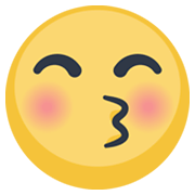 😚 Emoji küssendes Gesicht mit geschlossenen Augen Facebook 2.1.