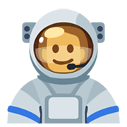 Emoji 👨🏽‍🚀 Astronauta Uomo: Carnagione Olivastra su Facebook 2.1.