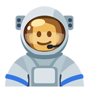 👨🏿‍🚀 Emoji Astronaut: dunkle Hautfarbe Facebook 2.1.