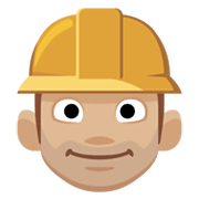 👷🏼‍♂️ Emoji Bauarbeiter: mittelhelle Hautfarbe Facebook 2.1.