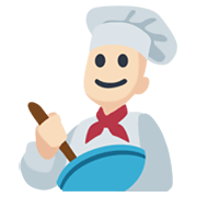 👨🏻‍🍳 Emoji Cocinero: Tono De Piel Claro en Facebook 2.1.