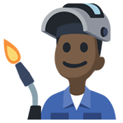 👨🏿‍🏭 Emoji Fabrikarbeiter: dunkle Hautfarbe Facebook 2.1.