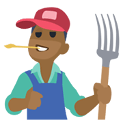 👨🏾‍🌾 Emoji Agricultor: Tono De Piel Oscuro Medio en Facebook 2.1.