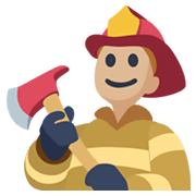 Emoji 👨🏼‍🚒 Pompiere Uomo: Carnagione Abbastanza Chiara su Facebook 2.1.