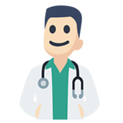 👨🏻‍⚕️ Emoji Profesional Sanitario Hombre: Tono De Piel Claro en Facebook 2.1.