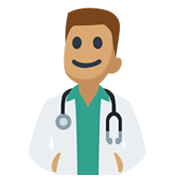 👨🏽‍⚕️ Emoji Profesional Sanitario Hombre: Tono De Piel Medio en Facebook 2.1.